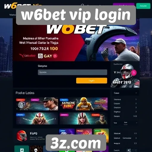 Facilidade de navegação no site w6bet vip login